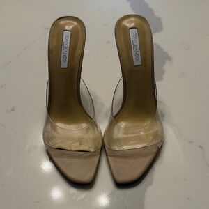 Tony Bianco Clear and Tan Heels